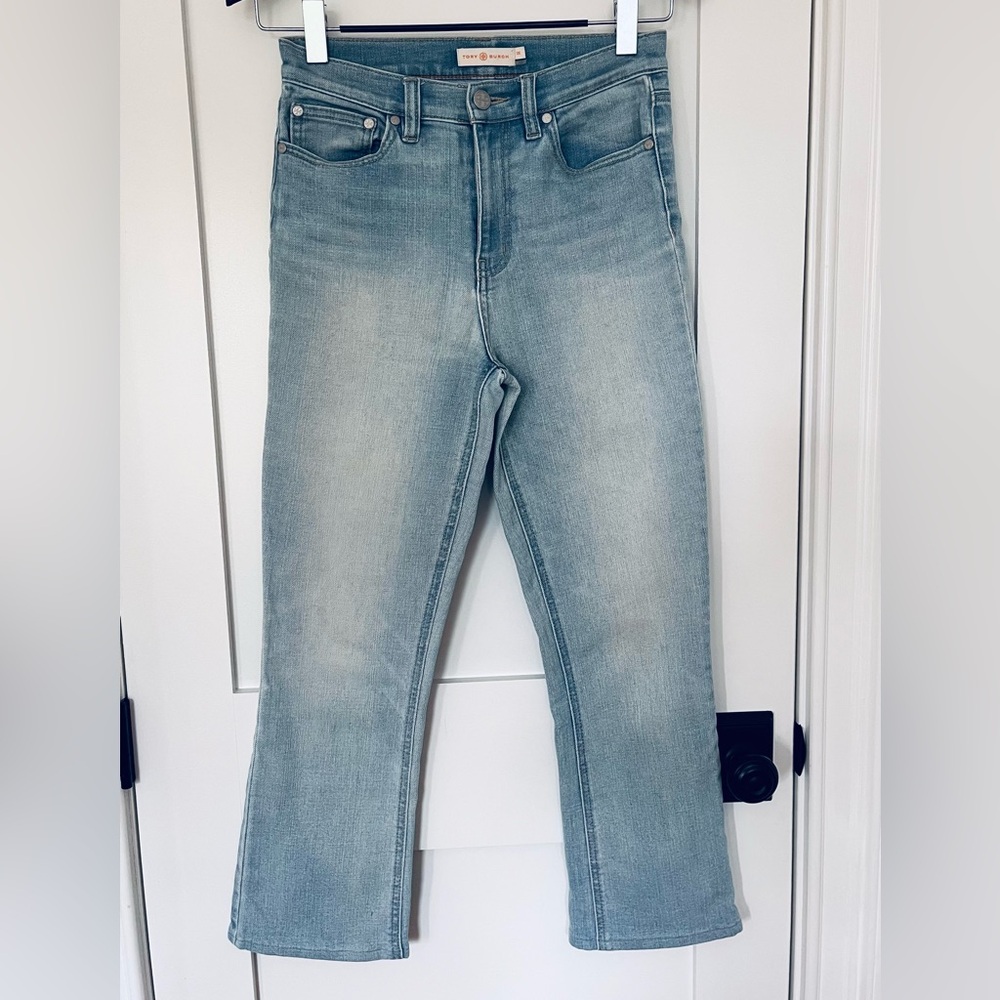 Tory Burch Blue Cropped Ankle Jeans